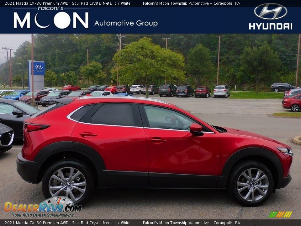 2021 Mazda CX-30 Premium AWD Soul Red Crystal Metallic / White Photo #1