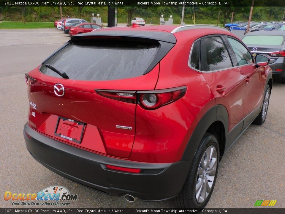 2021 Mazda CX-30 Premium AWD Soul Red Crystal Metallic / White Photo #2