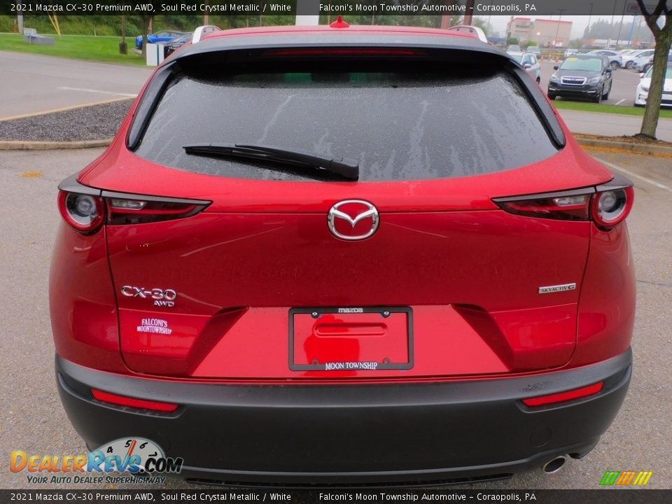 2021 Mazda CX-30 Premium AWD Soul Red Crystal Metallic / White Photo #3