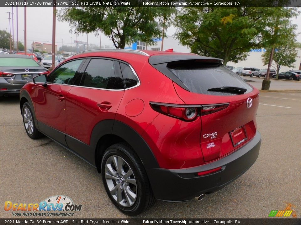 2021 Mazda CX-30 Premium AWD Soul Red Crystal Metallic / White Photo #5