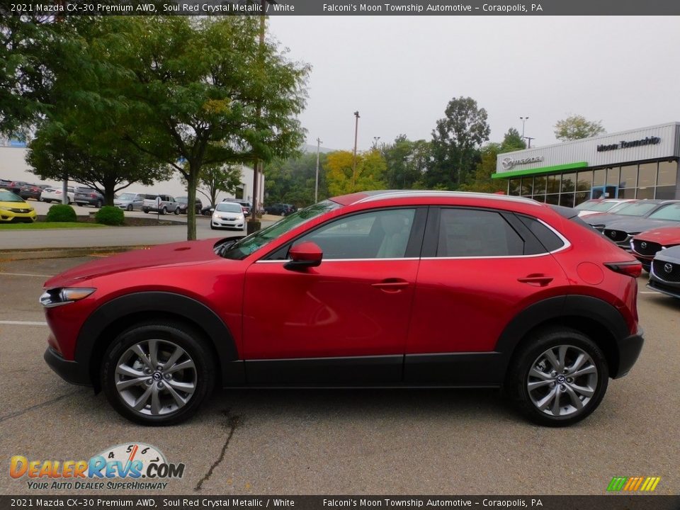 2021 Mazda CX-30 Premium AWD Soul Red Crystal Metallic / White Photo #6