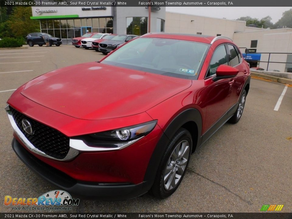 2021 Mazda CX-30 Premium AWD Soul Red Crystal Metallic / White Photo #7