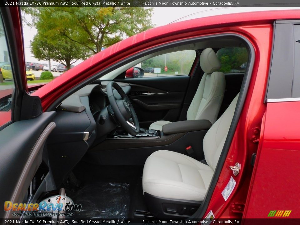 2021 Mazda CX-30 Premium AWD Soul Red Crystal Metallic / White Photo #11