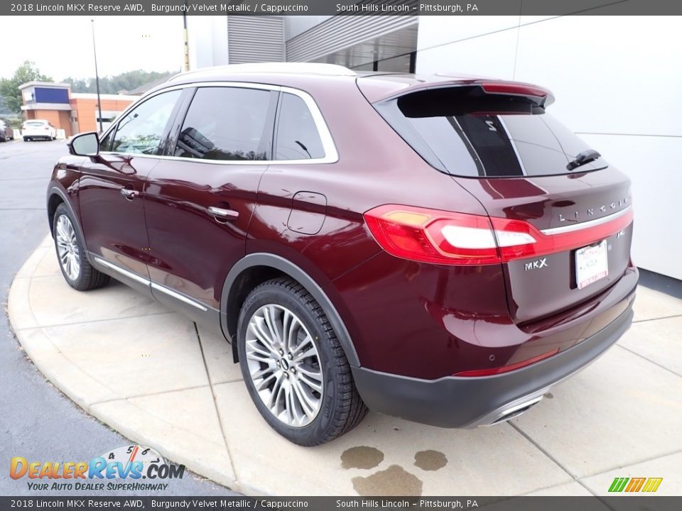 2018 Lincoln MKX Reserve AWD Burgundy Velvet Metallic / Cappuccino Photo #3