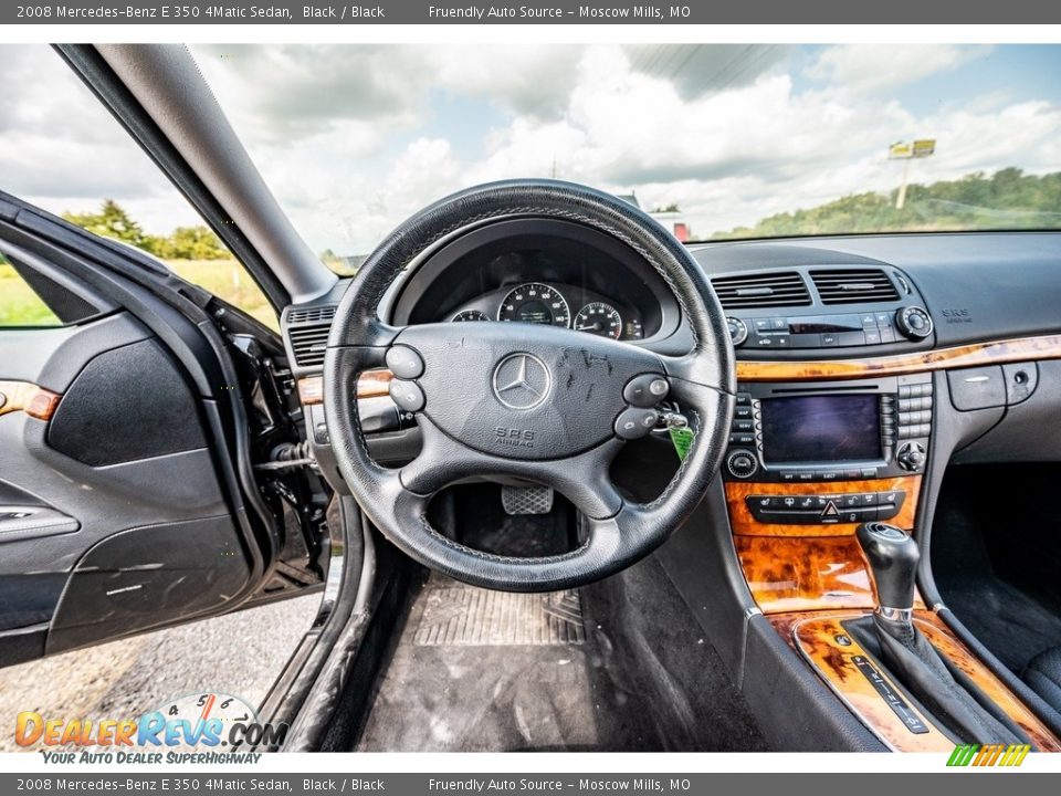 2008 Mercedes-Benz E 350 4Matic Sedan Black / Black Photo #32