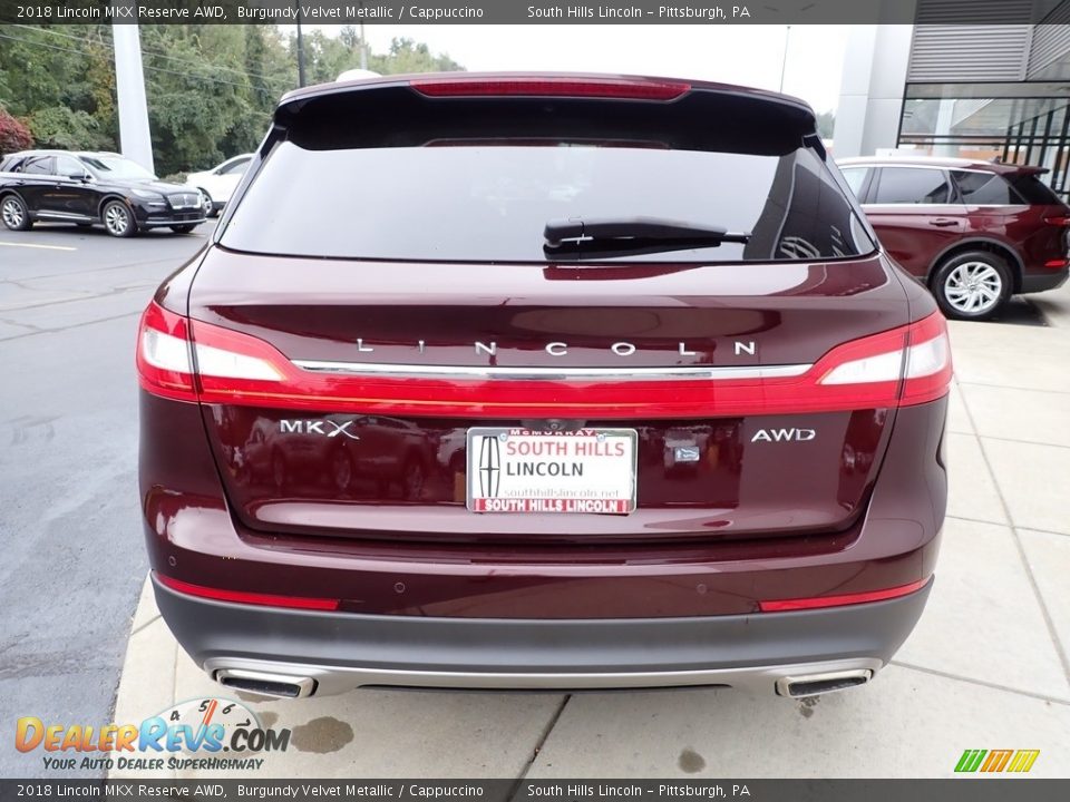 2018 Lincoln MKX Reserve AWD Burgundy Velvet Metallic / Cappuccino Photo #4