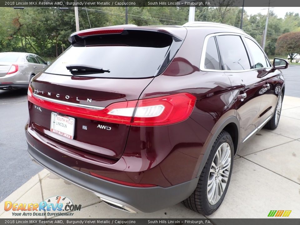 2018 Lincoln MKX Reserve AWD Burgundy Velvet Metallic / Cappuccino Photo #6