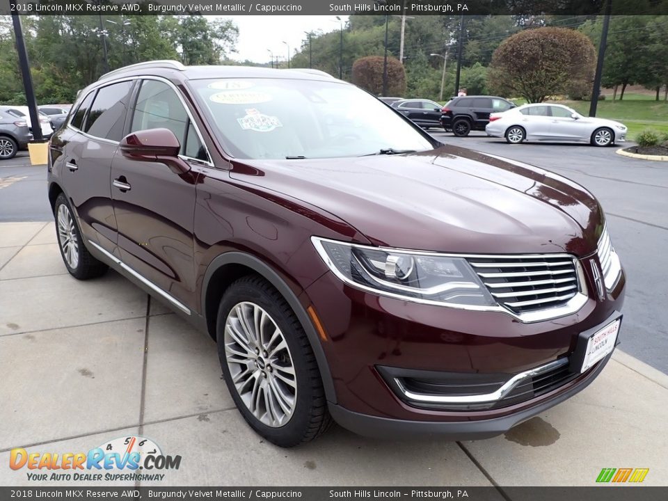 2018 Lincoln MKX Reserve AWD Burgundy Velvet Metallic / Cappuccino Photo #8