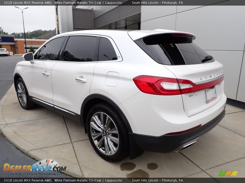 2018 Lincoln MKX Reserve AWD White Platinum Metallic Tri-Coat / Cappuccino Photo #3