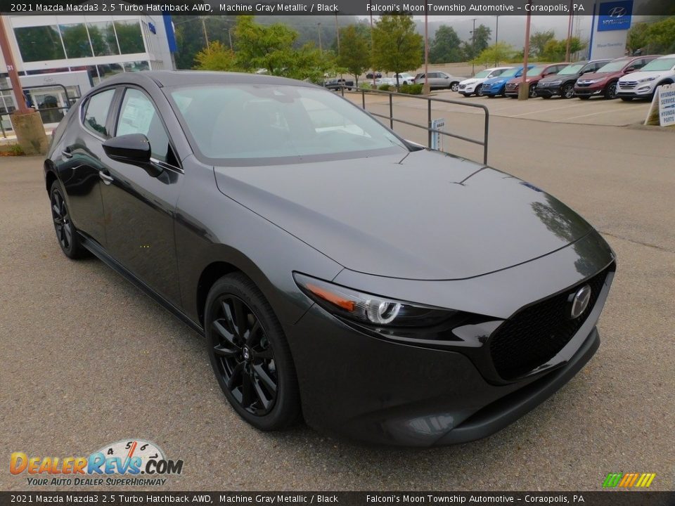 2021 Mazda Mazda3 2.5 Turbo Hatchback AWD Machine Gray Metallic / Black Photo #8