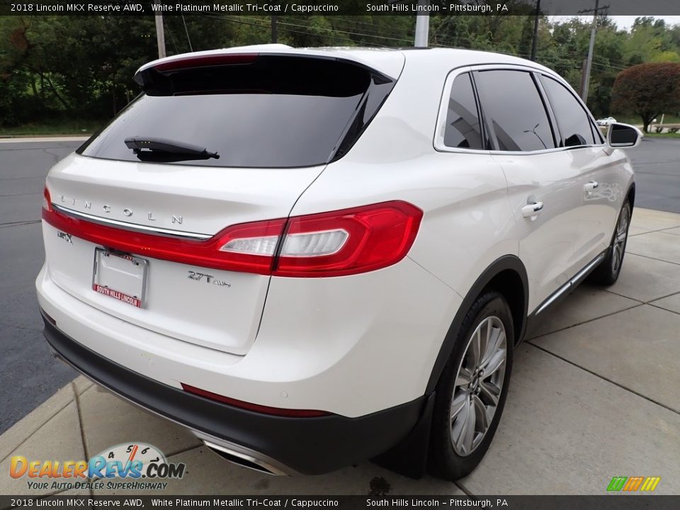 2018 Lincoln MKX Reserve AWD White Platinum Metallic Tri-Coat / Cappuccino Photo #6