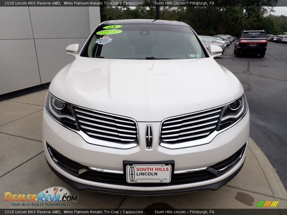 2018 Lincoln MKX Reserve AWD White Platinum Metallic Tri-Coat / Cappuccino Photo #9