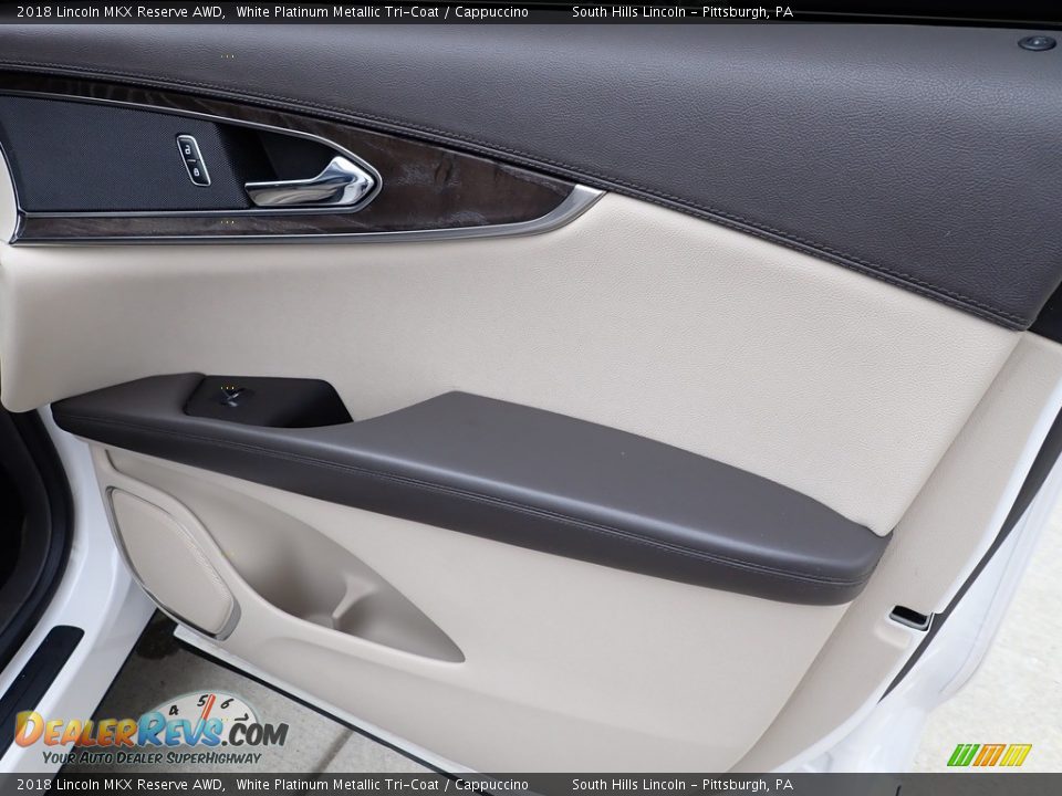 2018 Lincoln MKX Reserve AWD White Platinum Metallic Tri-Coat / Cappuccino Photo #13