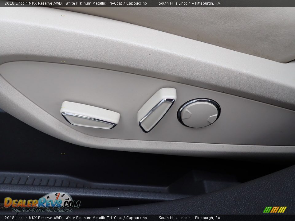 2018 Lincoln MKX Reserve AWD White Platinum Metallic Tri-Coat / Cappuccino Photo #19