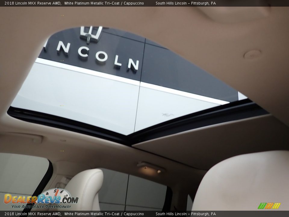 2018 Lincoln MKX Reserve AWD White Platinum Metallic Tri-Coat / Cappuccino Photo #20