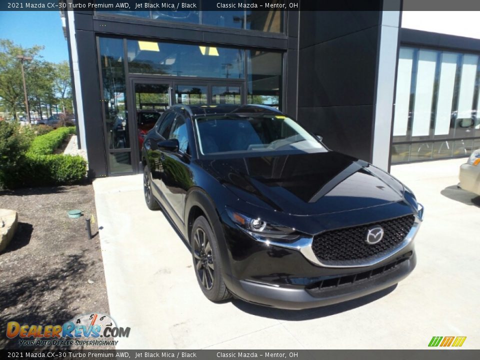 2021 Mazda CX-30 Turbo Premium AWD Jet Black Mica / Black Photo #1