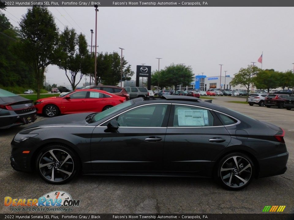 2022 Hyundai Sonata SEL Plus Portofino Gray / Black Photo #6