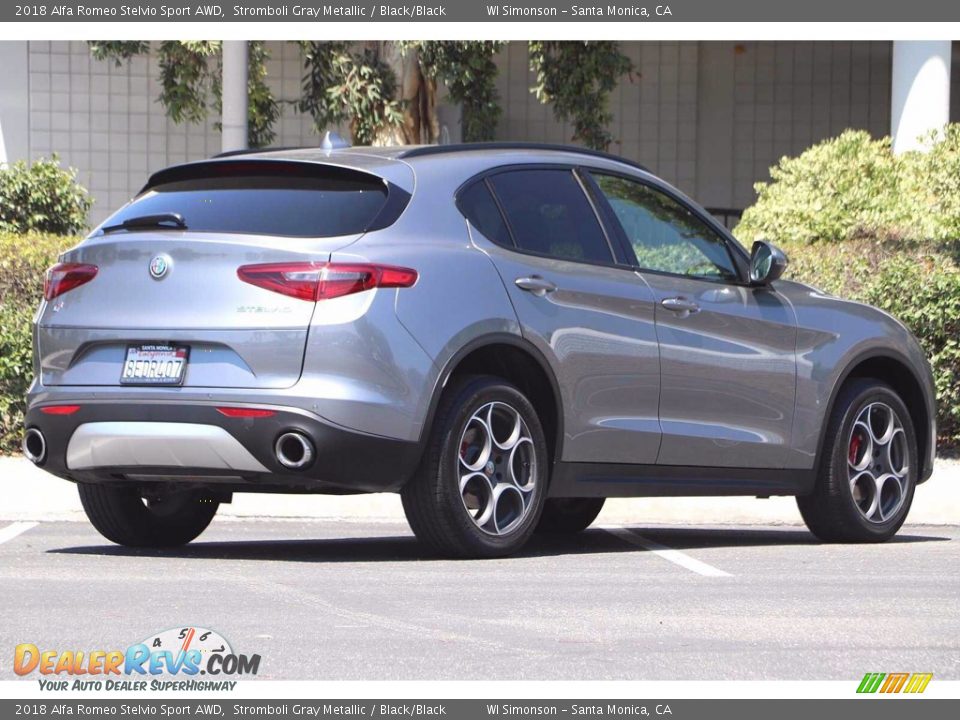 2018 Alfa Romeo Stelvio Sport AWD Stromboli Gray Metallic / Black/Black Photo #5