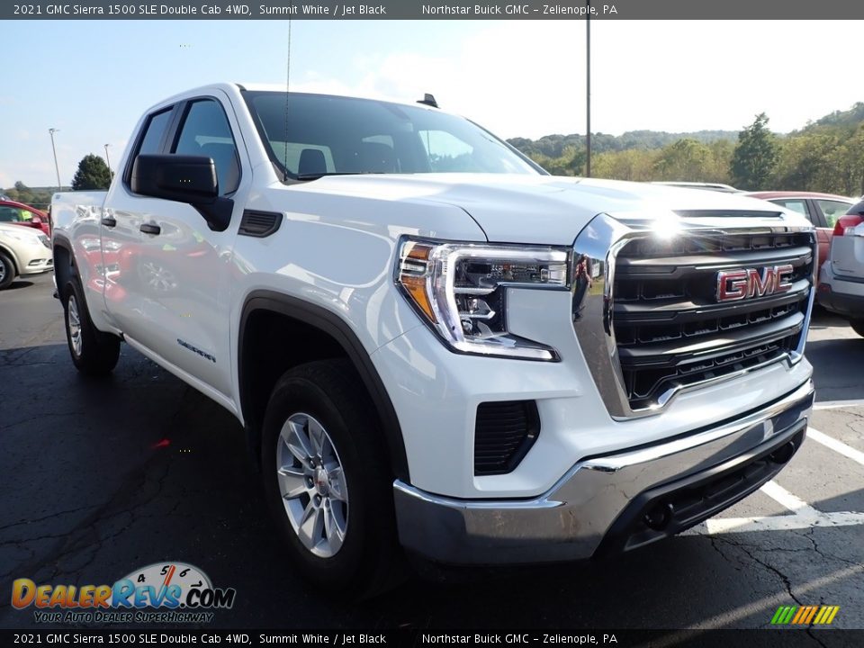 2021 GMC Sierra 1500 SLE Double Cab 4WD Summit White / Jet Black Photo #4