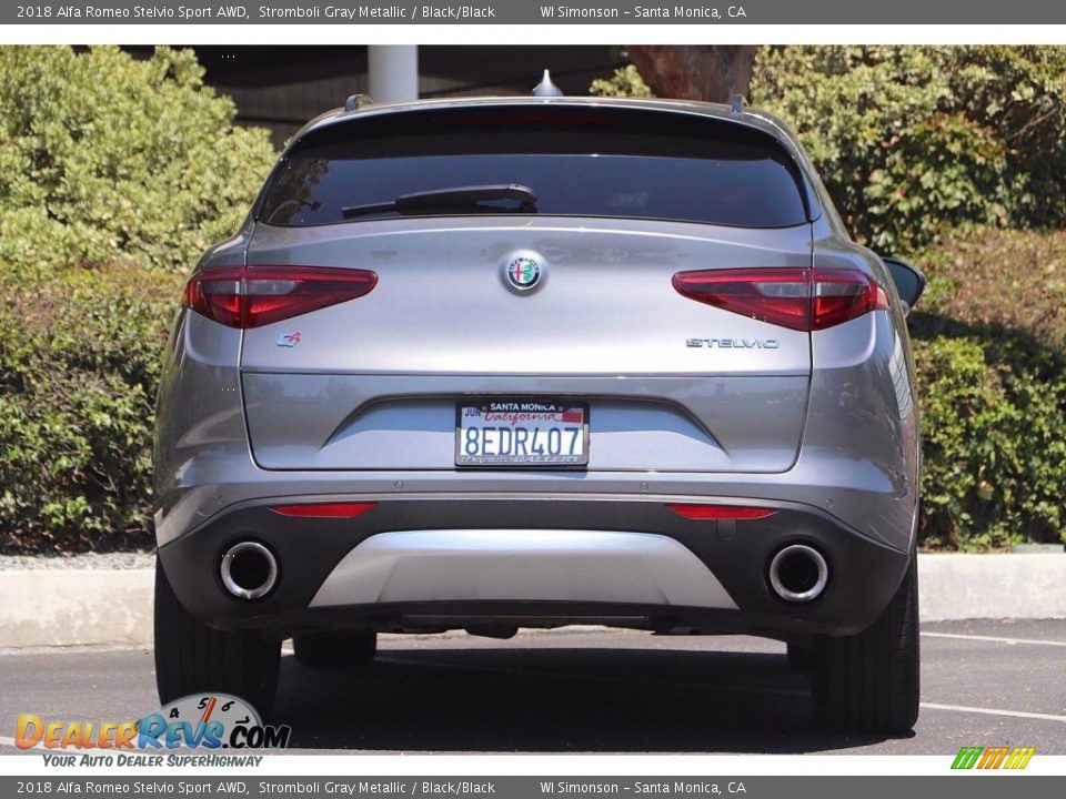 2018 Alfa Romeo Stelvio Sport AWD Stromboli Gray Metallic / Black/Black Photo #6