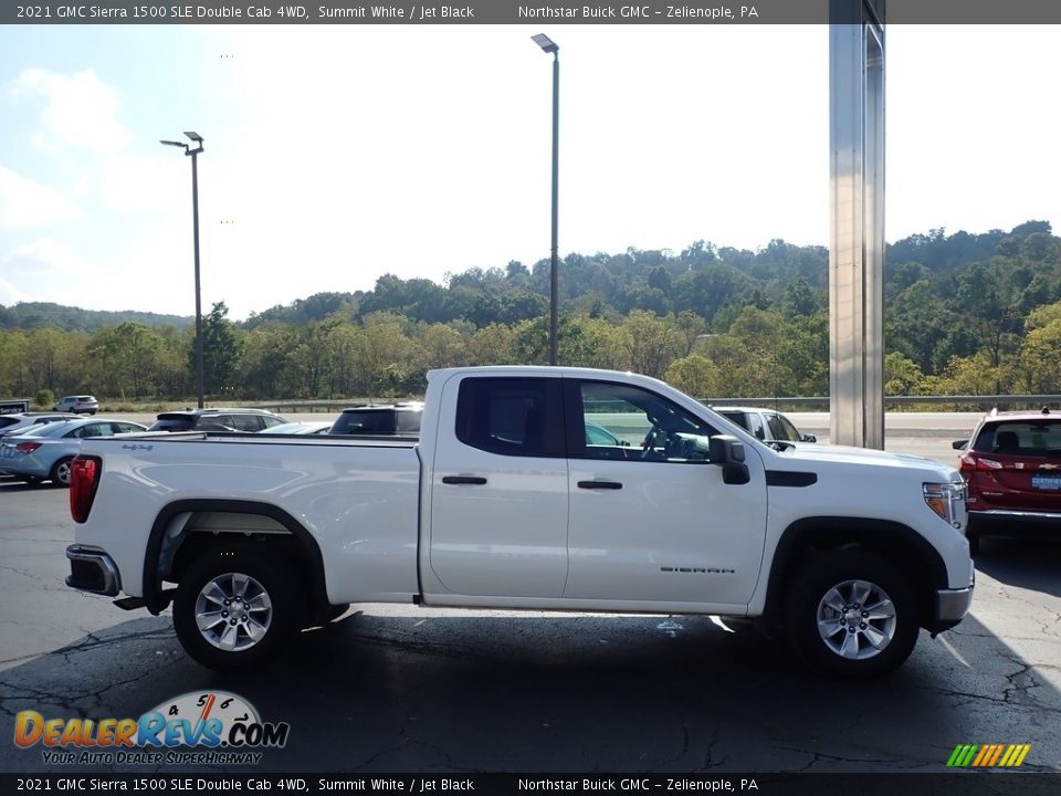 2021 GMC Sierra 1500 SLE Double Cab 4WD Summit White / Jet Black Photo #5