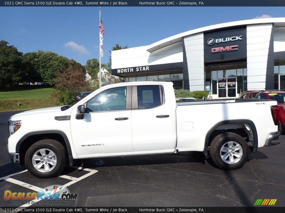 2021 GMC Sierra 1500 SLE Double Cab 4WD Summit White / Jet Black Photo #13