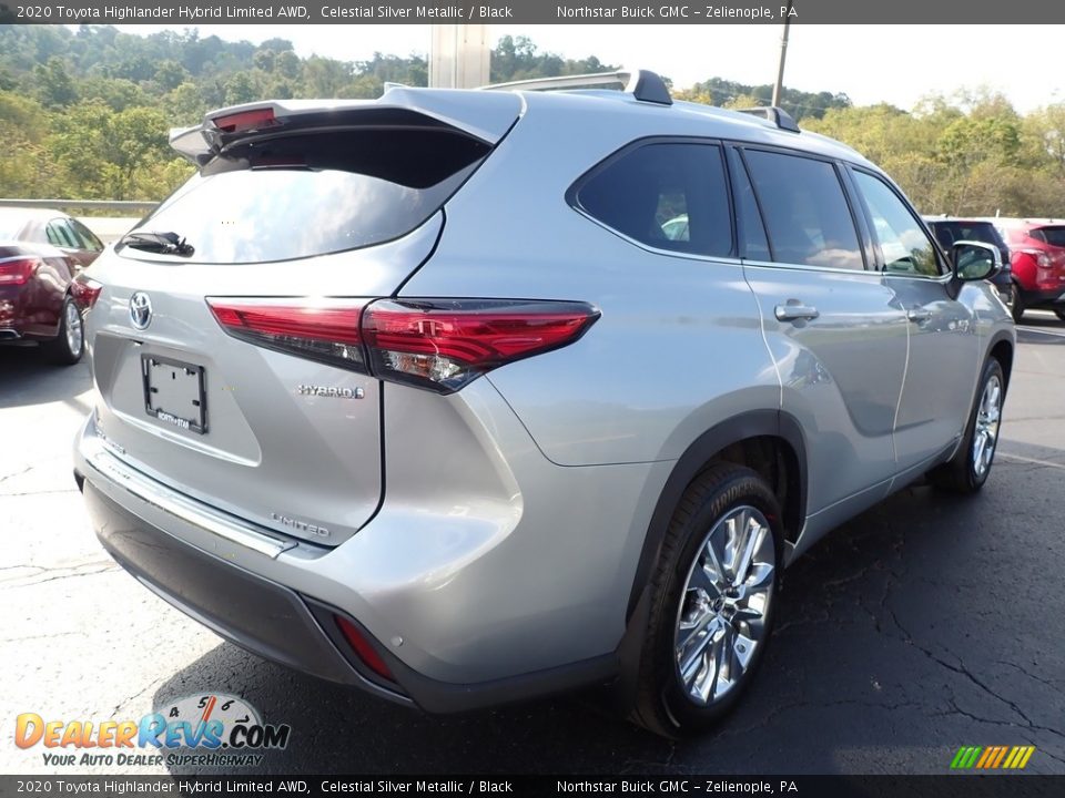 2020 Toyota Highlander Hybrid Limited AWD Celestial Silver Metallic / Black Photo #8