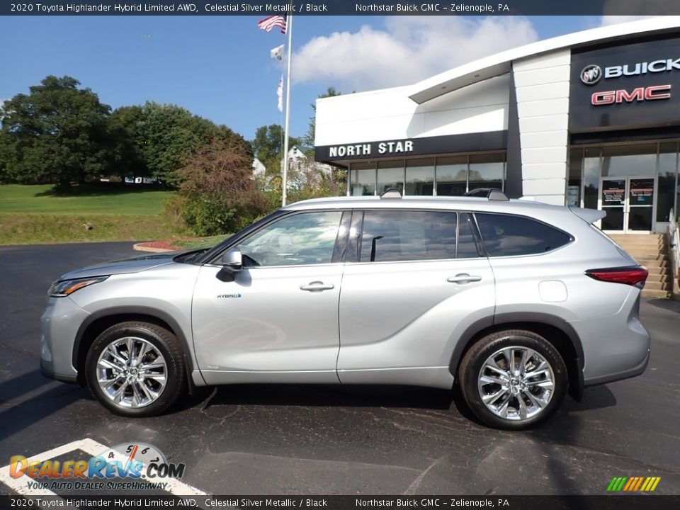 2020 Toyota Highlander Hybrid Limited AWD Celestial Silver Metallic / Black Photo #13