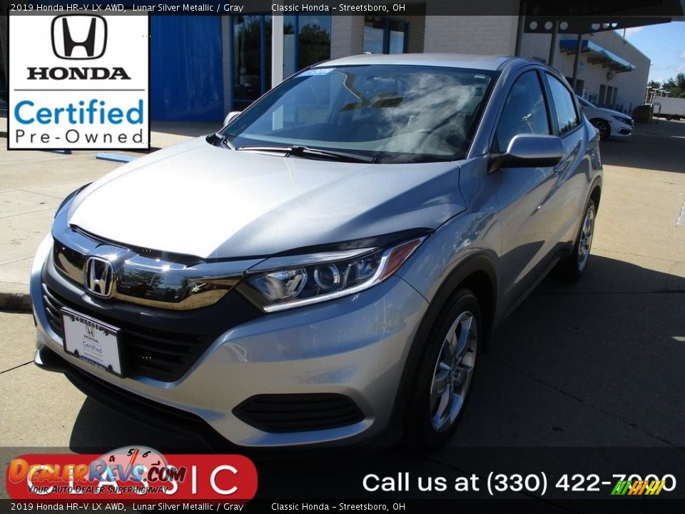 2019 Honda HR-V LX AWD Lunar Silver Metallic / Gray Photo #1