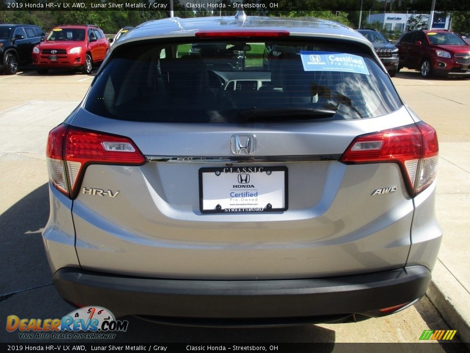 2019 Honda HR-V LX AWD Lunar Silver Metallic / Gray Photo #8