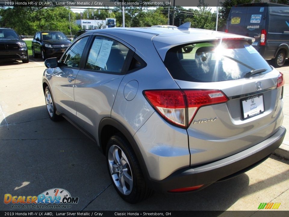 2019 Honda HR-V LX AWD Lunar Silver Metallic / Gray Photo #9