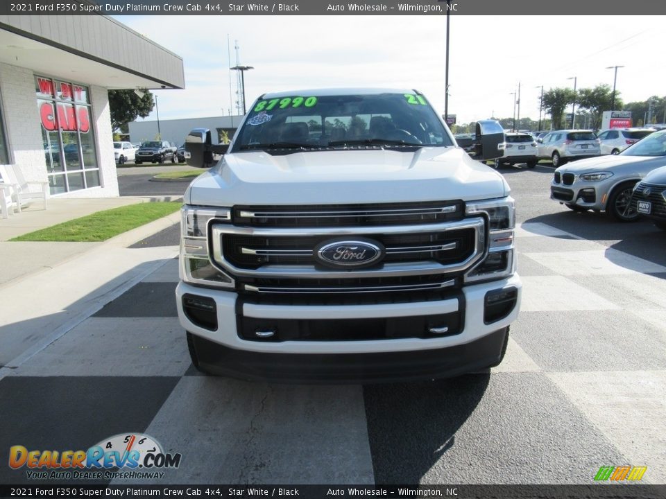 2021 Ford F350 Super Duty Platinum Crew Cab 4x4 Star White / Black Photo #2