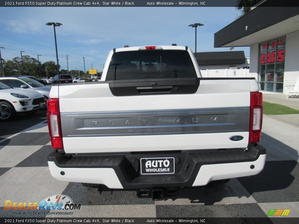 2021 Ford F350 Super Duty Platinum Crew Cab 4x4 Star White / Black Photo #4