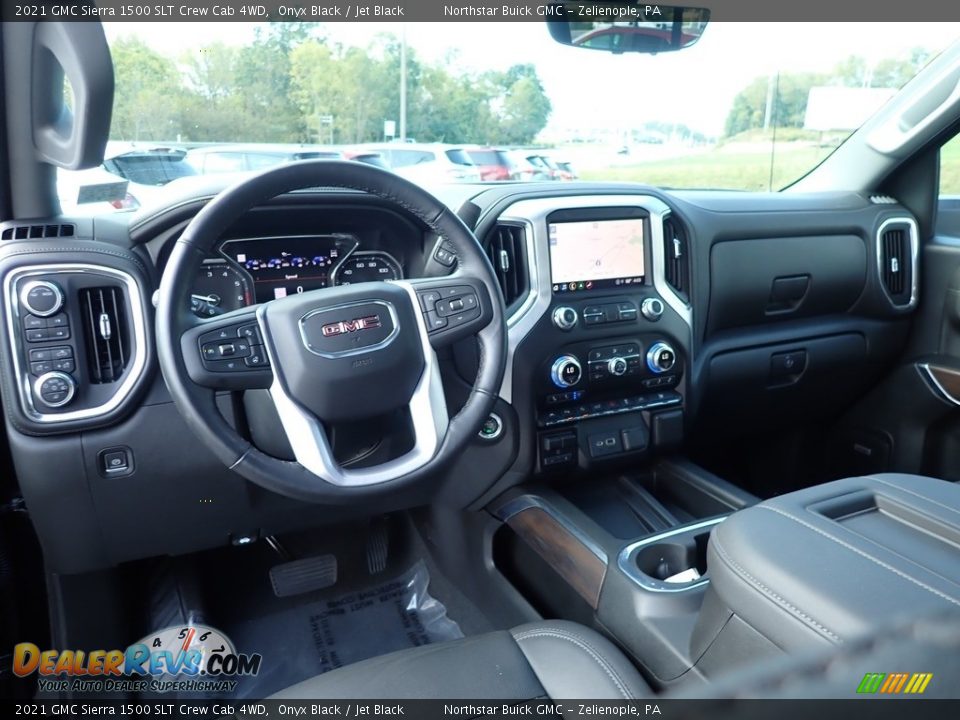 2021 GMC Sierra 1500 SLT Crew Cab 4WD Onyx Black / Jet Black Photo #17