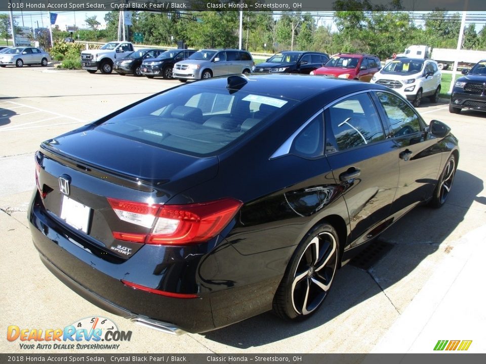 2018 Honda Accord Sport Sedan Crystal Black Pearl / Black Photo #7