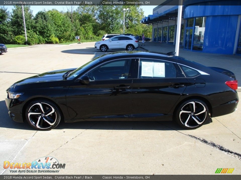 2018 Honda Accord Sport Sedan Crystal Black Pearl / Black Photo #10