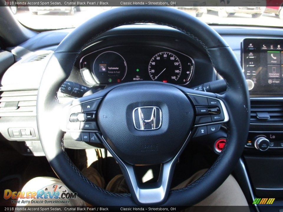 2018 Honda Accord Sport Sedan Crystal Black Pearl / Black Photo #30