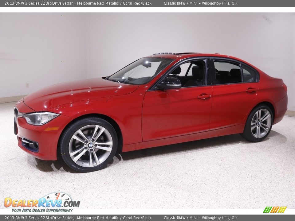 2013 BMW 3 Series 328i xDrive Sedan Melbourne Red Metallic / Coral Red/Black Photo #3