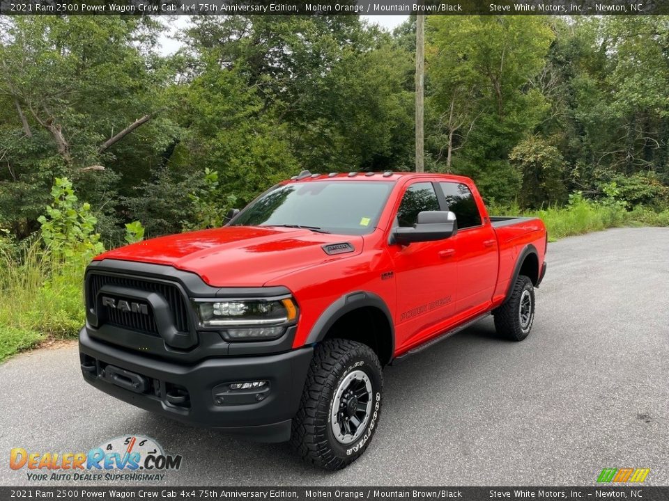 2021 Ram 2500 Power Wagon Crew Cab 4x4 75th Anniversary Edition Molten Orange / Mountain Brown/Black Photo #3