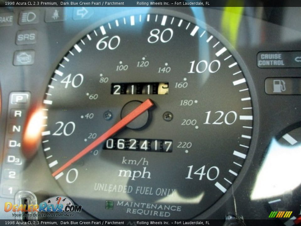 1998 Acura CL 2.3 Premium Gauges Photo #2