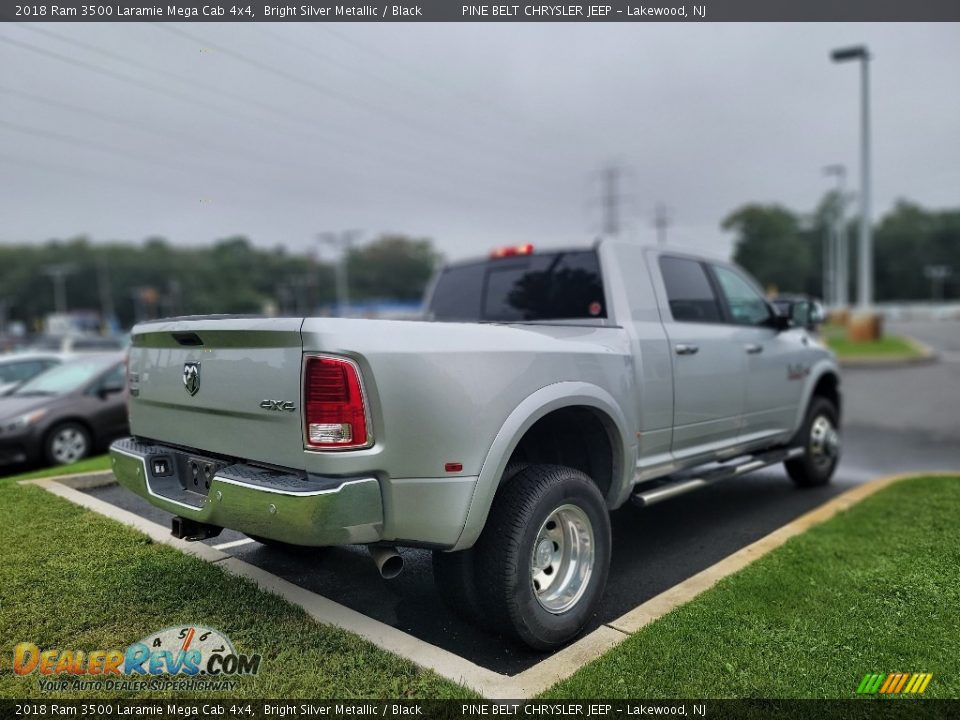 2018 Ram 3500 Laramie Mega Cab 4x4 Bright Silver Metallic / Black Photo #4