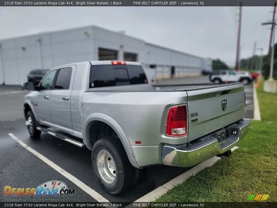 2018 Ram 3500 Laramie Mega Cab 4x4 Bright Silver Metallic / Black Photo #5