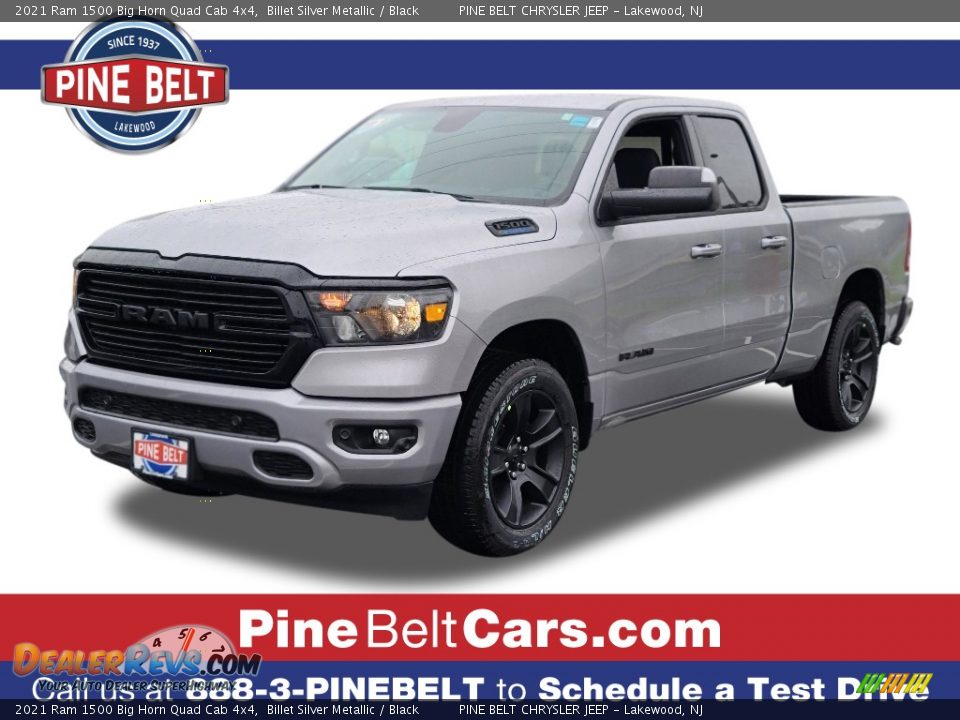 2021 Ram 1500 Big Horn Quad Cab 4x4 Billet Silver Metallic / Black Photo #1