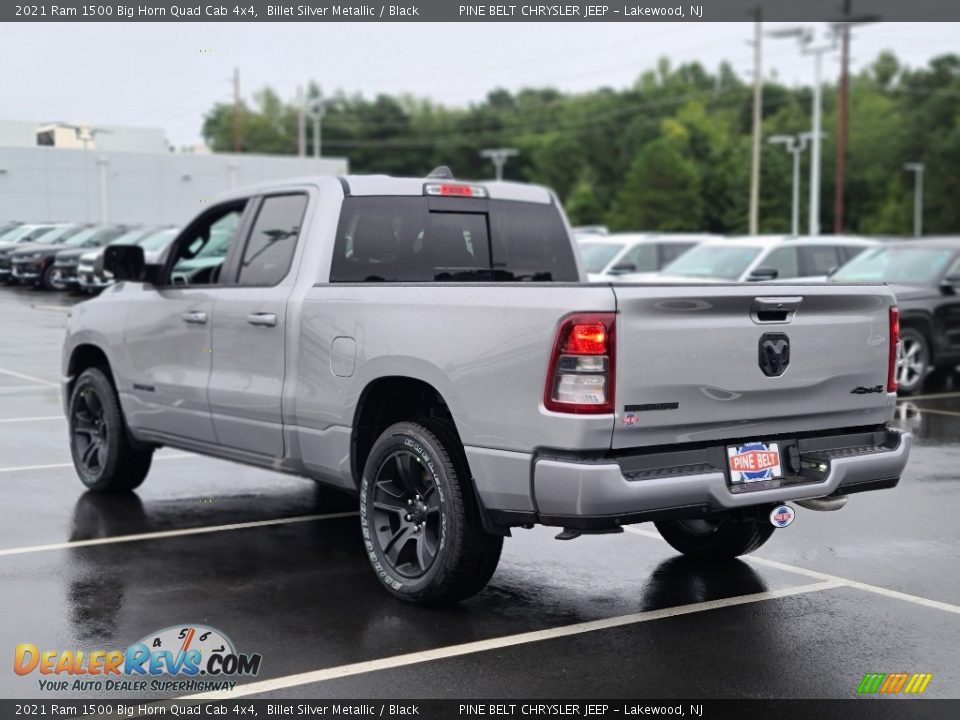 2021 Ram 1500 Big Horn Quad Cab 4x4 Billet Silver Metallic / Black Photo #6