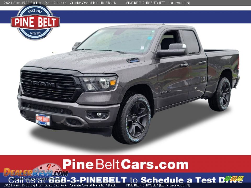 2021 Ram 1500 Big Horn Quad Cab 4x4 Granite Crystal Metallic / Black Photo #1