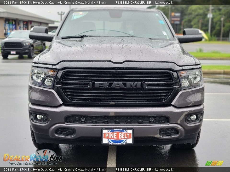 2021 Ram 1500 Big Horn Quad Cab 4x4 Granite Crystal Metallic / Black Photo #3