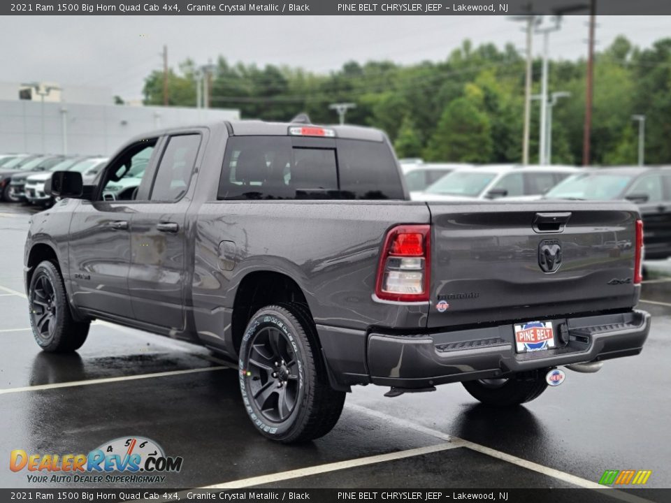 2021 Ram 1500 Big Horn Quad Cab 4x4 Granite Crystal Metallic / Black Photo #6
