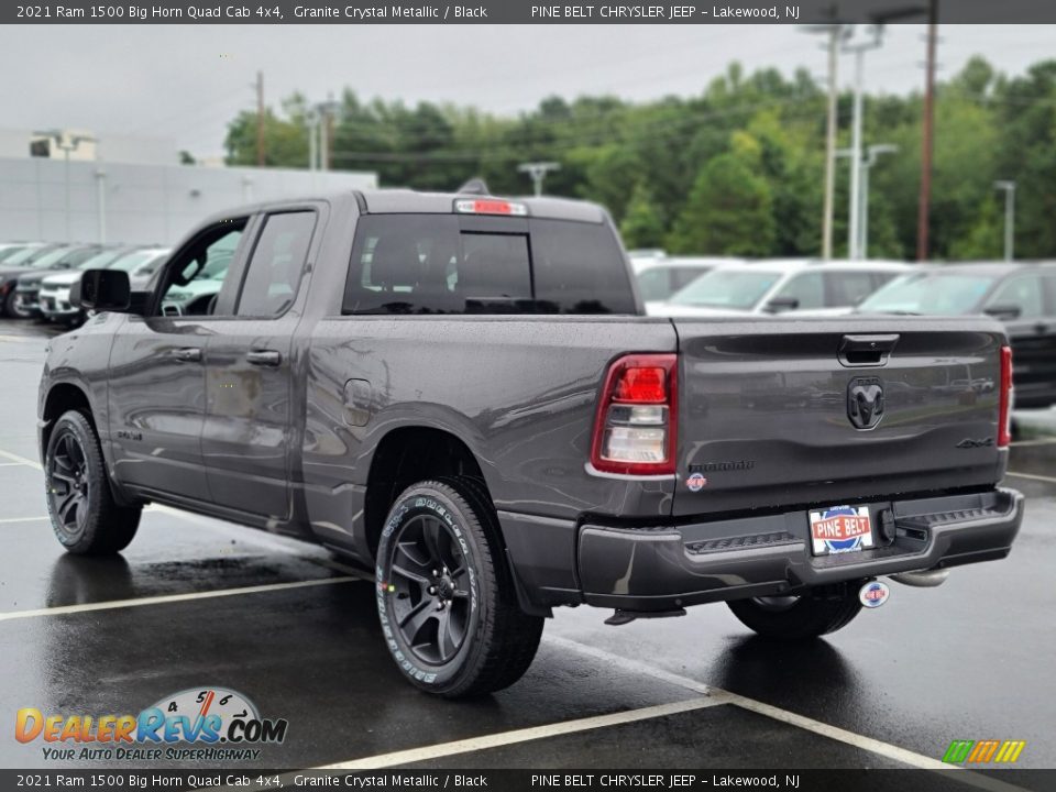 2021 Ram 1500 Big Horn Quad Cab 4x4 Granite Crystal Metallic / Black Photo #6