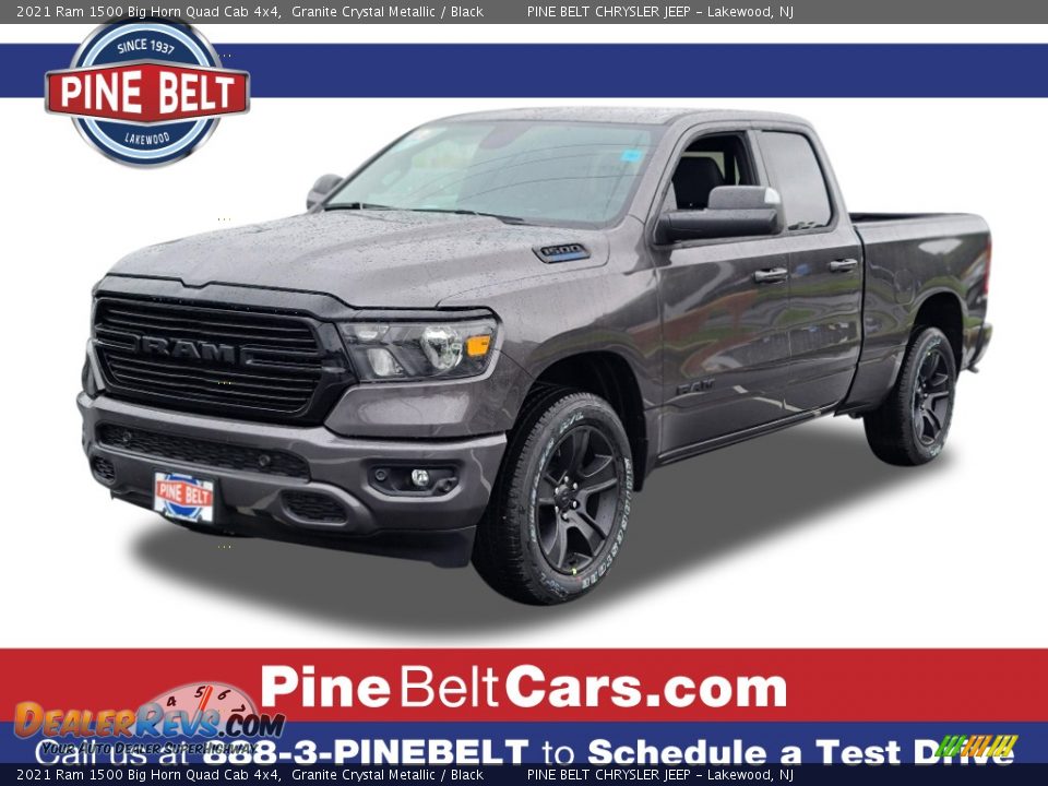 2021 Ram 1500 Big Horn Quad Cab 4x4 Granite Crystal Metallic / Black Photo #1