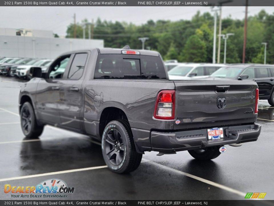 2021 Ram 1500 Big Horn Quad Cab 4x4 Granite Crystal Metallic / Black Photo #6